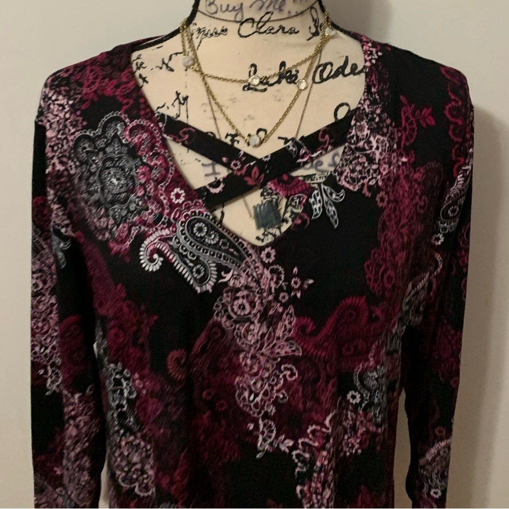 Paisley and floral vintage J Lee blouse